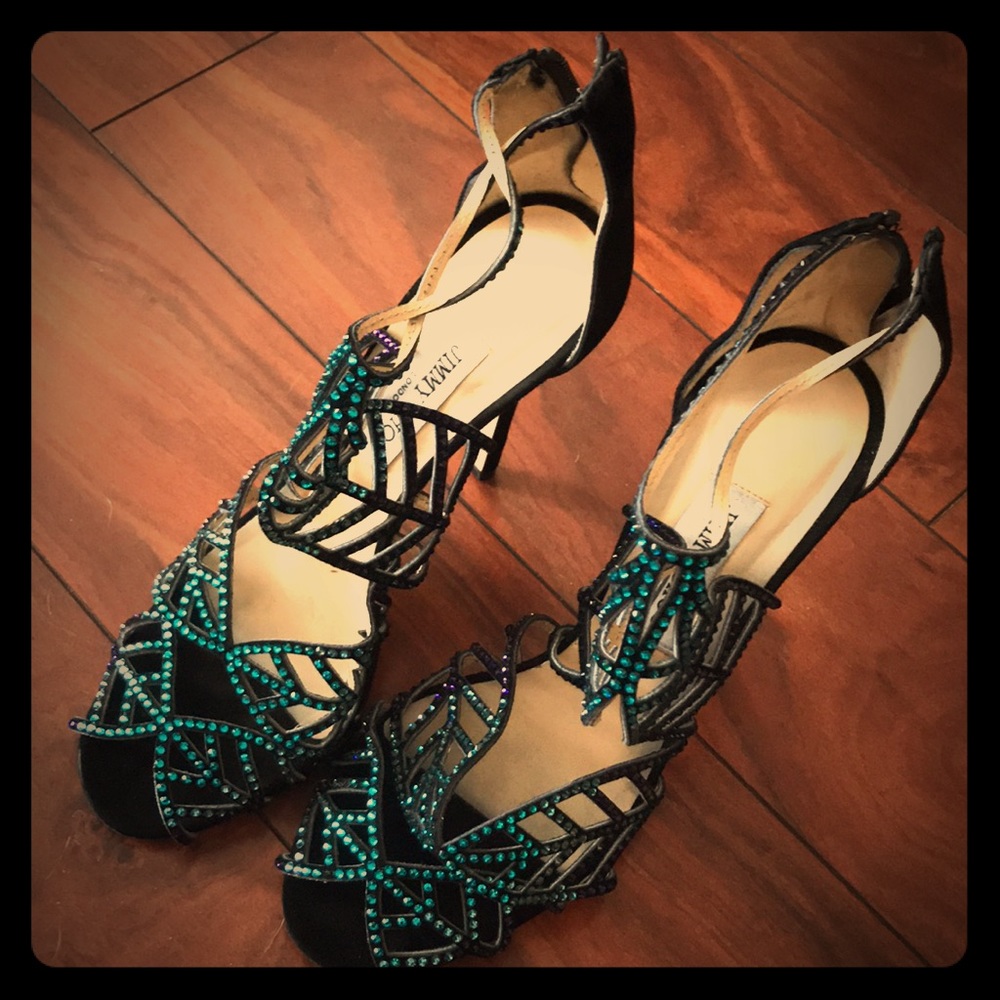 Jimmy Choo Rhinestone Heels - Picture 2 of 2